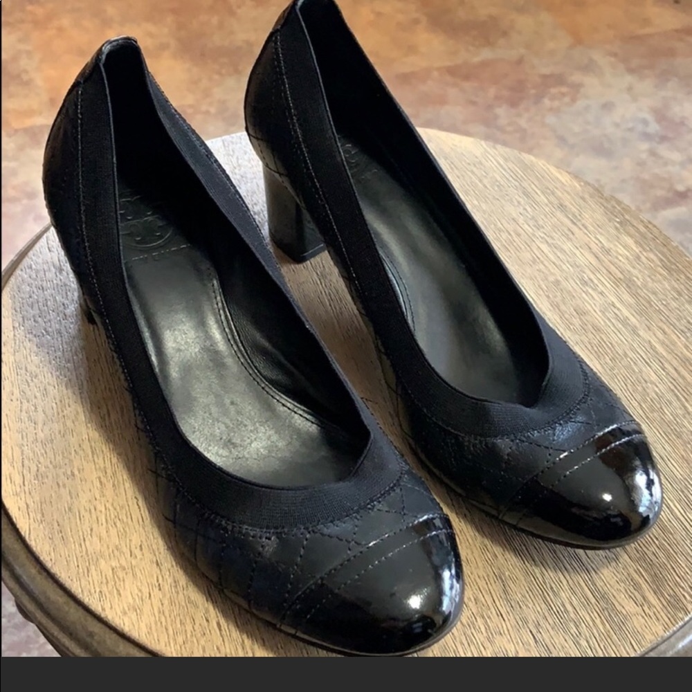 Tory Burch Quilted black heels